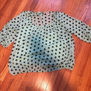 Woman’s Mint Green and Black Shirt